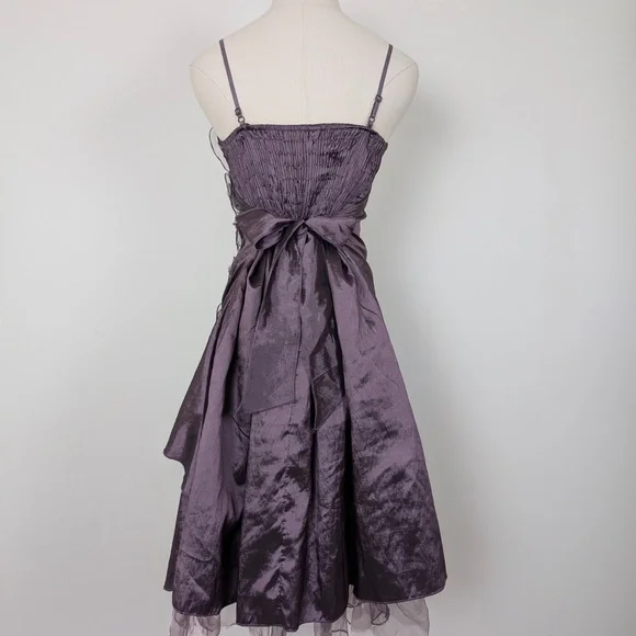 Free with Purchase - Asymmetrical Purple Prom Dress Mini - Picture 4 of 14